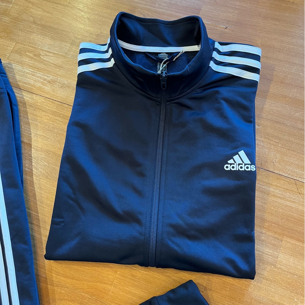 ADIDAS Women's Essentials Navy Blue 3-Stripes Track Suit - Picture 2 of 10